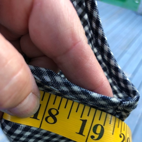 Esprit size large Navy & White check top matching wrap skirt listed separately - Picture 8 of 8